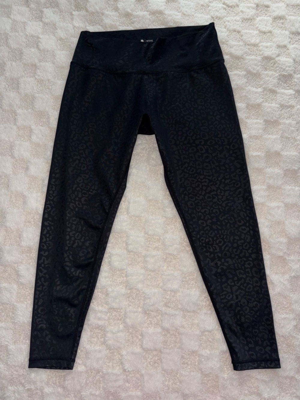 Women’s BuffBunny Rebel High-Waist Black Leopard Tonal Print Leggings • XLarge